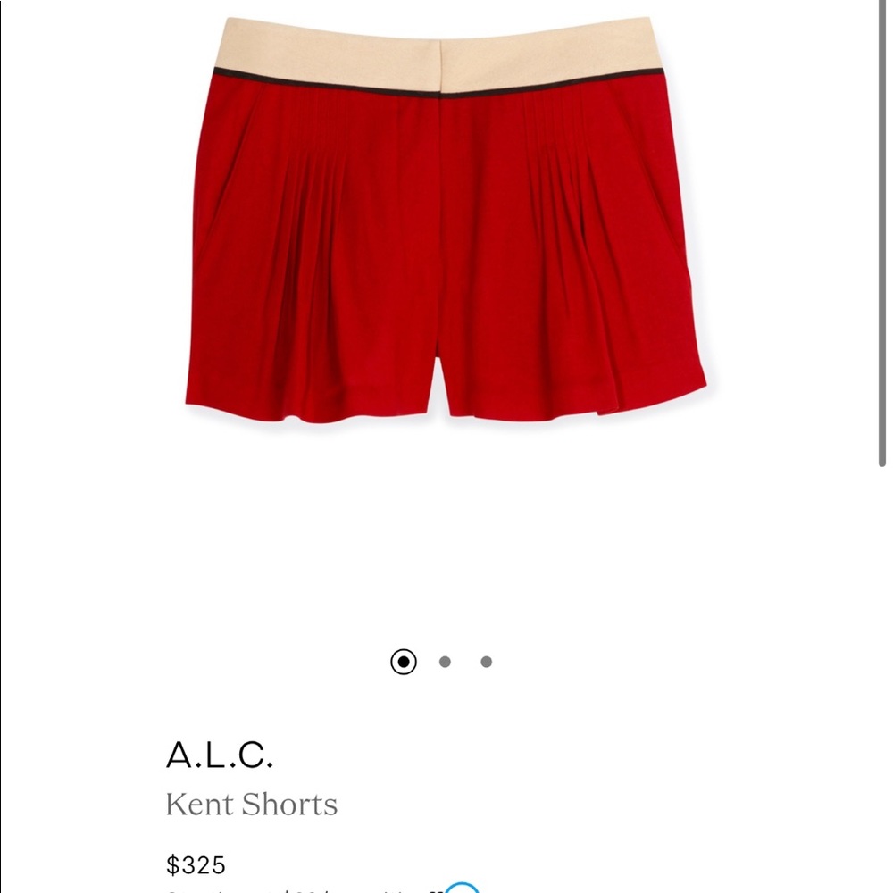 ALC silk shorts Red size 6 NWOT